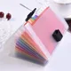 Mini 13 A6 Pockets Portable Storage Clip With Buckle Expanding File Folder Rainbow Document