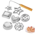 Cast Rosette Iron Mold Set 5/7Pcs Bunuelos Mold With Handle Timbale Pastry Tools Achappam Cookie