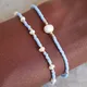 Go2boho Pearl Beaded Bracelets For Women Boho Bohemia Jewelry Glass Beads Handmade Adjustable Tiny