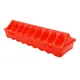 1 Pc 12/18/22 Hole Ground Bird Feeder Plastic Flip-top Double Row Hole Bird Trough Chicken Poultry