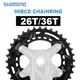 Shimano Chainring 96BCD 36T Crown MTB Chainwheel 64BCD 26T Bicycle Sprocket for Shimano MT510 M4100