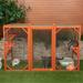 Tucker Murphy Pet™ Chamika Outdoor Cat Cage Enclosure, Playpen Mesh Fabric/Solid Wood in Orange | 44.25 H x 31.5 W in | Wayfair