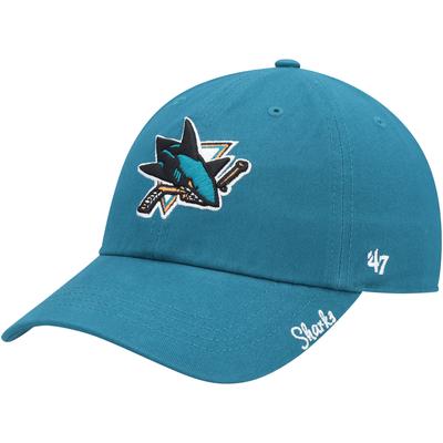 Damen '47 Teal San Jose Sharks Team Miata Clean Up verstellbare Mütze Image