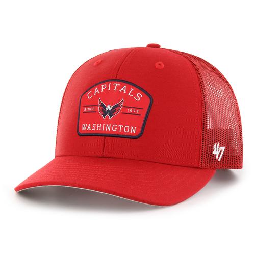 Herren '47 Red Washington Capitals Primer Snapback Trucker Hat