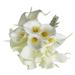 10pcs Elegant Lifelike Real Touch Artificial PU Calla Lily Flower Bouquets Bridal Wedding Flower Bouquets (White)