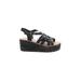 Nasty Gal Inc. Wedges: Black Print Shoes - Women's Size 5 - Open Toe