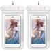 Large Waterproof Phone Pouch 2Pack 7.2 IPX8 Universal Waterproof Cellphone DryBag lanyard Waterproof Phone Case for iPhone14 13 12 11Pro Max XS Plus Samsung Galaxy for Underwater Swimming ( Color