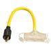 Coleman Cable 2ft. 12-3STW Cord Adapter 2ft. 12-3STW Cord Adapter - Yellow - 24in. length