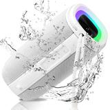 UrbanX Scorpio Series Bluetooth Speaker IPX5 Waterproof Speakers 360Â° HD Surround Sound with Punchy Bass True Wireless Pairing BT5.3 Portable Speaker for Sony Xperia XZ2 - White