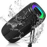 UrbanX X808 Bluetooth Speaker IPX5 Waterproof Speakers 360Â° HD Surround Sound with Punchy Bass True Wireless Pairing BT5.3 Portable Speaker for Sony Xperia 5 II - Black