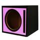PSEB10P Single 10 Ported Subwoofer Enclosure with Pink High Gloss Face BoardPSEB10P Single 10 Ported Subwoofer Enclosure with Pink High Gloss Face Board