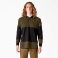 Dickies Men's Skateboarding Rugby Polo - Dark Olive Size 2Xl (WLSK6)