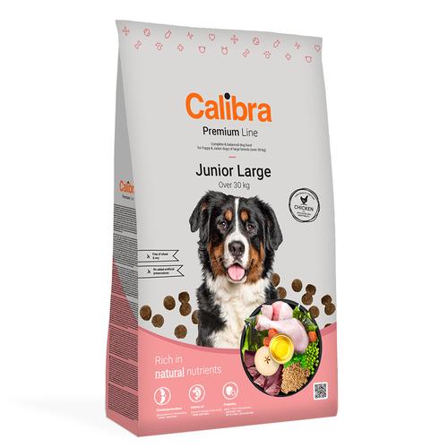 12kg Calibra Dog Premium Line Junior Large Breed Huhn Hundefutter trocken
