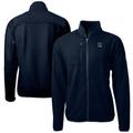 Men's Cutter & Buck Navy Penn State Nittany Lions Alumni Logo Cascade Eco Sherpa Fleece Full-Zip Jacket