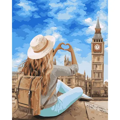 Malen nach Zahlen auf Leinwand London, 40 x 50 cm Image