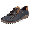 Schnürschuh REMONTE, Damen, Gr. 39, bunt (dunkelblau, braun), Leder, unifarben mit Farbeinsatz, sportlich, Schuhe, mit Tex-Ausstattung, Freizeitschuh, Halbschuh, Schnürschuh