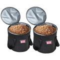 Upgraded 2PCS 20LBS Pellet Grills Stay Dry Pellet Bin - Wood Pellet Storage Bag Container - Smoker Pellet Dispenser - Anti-Shock Foam Layer Reduces Wood Pellets/Charcoal Chipping