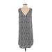 Gap Casual Dress - Shift Plunge Sleeveless: Black Dresses - Women's Size Medium