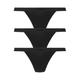 String HUGO UNDERWEAR "TRIPLET STRING PURE" Gr. M (38), 3 St., schwarz (black) Damen Unterhosen Klassische Strings