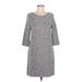 French Connection Casual Dress - Shift: Gray Marled Dresses - Women's Size 8