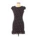 lost & wander Casual Dress - Shift: Black Floral Dresses - Women's Size Large