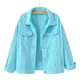 2024 Spring New Denim Jacket For Women Casual Tops Short Coat Female Solid Jean Jackets Fashion