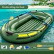 Inflatable Boat Iatable Boat Kayak Canoe Fishing Boat Portable Fishing Boat Raft for Lake with Oars