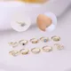 1PC Stainless Steel Hoop Earrings Heart Crystal Zircon 20G Nostril Screw Indian Nose Ring Studs