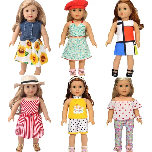 Kleidung für Puppen Passt 43-45cm Amerikanischen puppe Spielzeug Neue Geboren Puppe Zubehör Mode