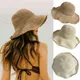 Neue Mode Damen Sommer Hoilday Floppy Strohhut Frauen Breiter Krempe Strand Faltbare Bogen Blume