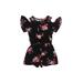 Romper: Black Floral Skirts & Rompers - Kids Girl's Size Small