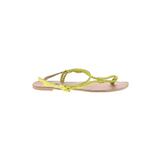 Charlotte Russe Sandals: Yellow Print Shoes - Women's Size 9 - Open Toe