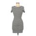 Brandy Melville Casual Dress - Bodycon: White Stripes Dresses