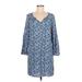 Sonoma Goods for Life Casual Dress - Popover: Blue Dresses - Women's Size Medium