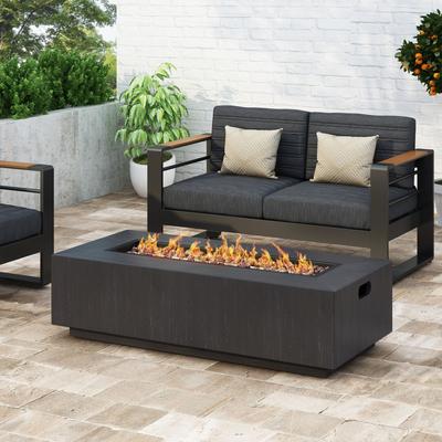 Wellington Iron Outdoor 50K BTU Rectangular Fire Pit Table by Christopher Knight Home
