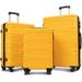 Luggage Set of 3 Expandable Lightweight Hard Shell Suitcase 20"24"28", Yellow