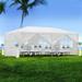 10 x20 Outdoor Party Tent Large Wedding Birthday Tents for Parties White Canopy Tent with 6 Removable Sidewalls & Transparent Windows Outside Gazebo Event Tent for Garden Patio and Backyard