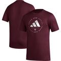 Men's adidas Maroon Texas A&M Aggies Stripe Up AEROREADY Pregame T-Shirt
