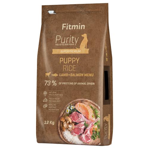12 kg Fitmin dog Purity Rice Puppy Lamb & Salmon Hundefutter trocken