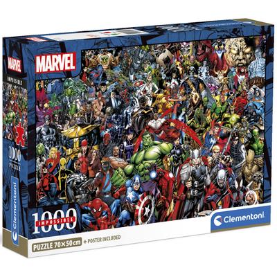 Puzzle CLEMENTONI "Impossible, Marvel Universe Compact, mit neuer Compact Box", bunt, Puzzles, KinderB:70cm H:50cm, Made in Europe, B:70cm H:50cm Image