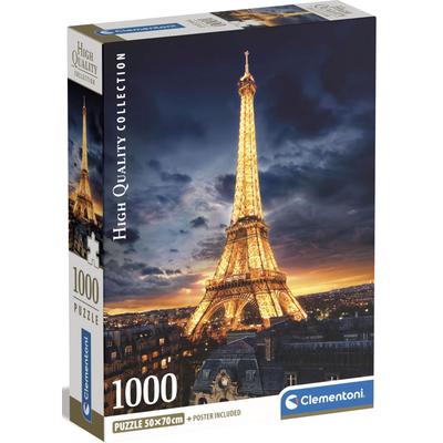 Puzzle CLEMENTONI "High Quality Collection Compact, Eiffel-Turm, mit neuer Compact Box", bunt, Puzzles, KinderB:70cm H:50cm, Made in Europe, B:70cm H:50cm