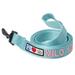 Solid Teal Color Personalized Dog Leash, 6 ft., Small, Blue