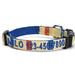 Yellow/Orange/Blue Multicolor Personalized Dog Collar, Medium