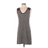 Banana Republic Factory Store Casual Dress V Neck Sleeveless: Green Stripes Dresses - Women's Size X-Small