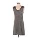 Banana Republic Factory Store Casual Dress - A-Line Scoop Neck Sleeveless: Green Color Block Dresses - Women's Size X-Small