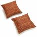 Darby Home Co Menzies Outdoor 17" Pillow Cover & Insert Polyester/Polyfill in Red/Brown | Wayfair DBHC6221 27711675