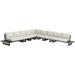 Meridian Furniture USA 157" Wide Outdoor Wedge Patio Sectional w/ Cushions Metal in White | 33 H x 157 W x 88 D in | Wayfair 337Grey-Sec4E