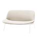 Marie Burgos Design Chiado 59" Upholstered Clean Water Loveseat, Metal in White | 31 H x 59 W x 25 D in | Wayfair SQ2645838