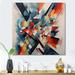 Ivy Bronx Khloe Blue Abstracted Fractals & Dimensions III On Canvas Print Canvas, Cotton in Blue/Orange/Red | 30 H x 30 W x 1 D in | Wayfair