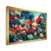 Red Barrel Studio® Rogar Red Vibrant Garden Symphony I On Canvas Print Canvas in Blue/Green/Red | 12 H x 20 W x 1 D in | Wayfair